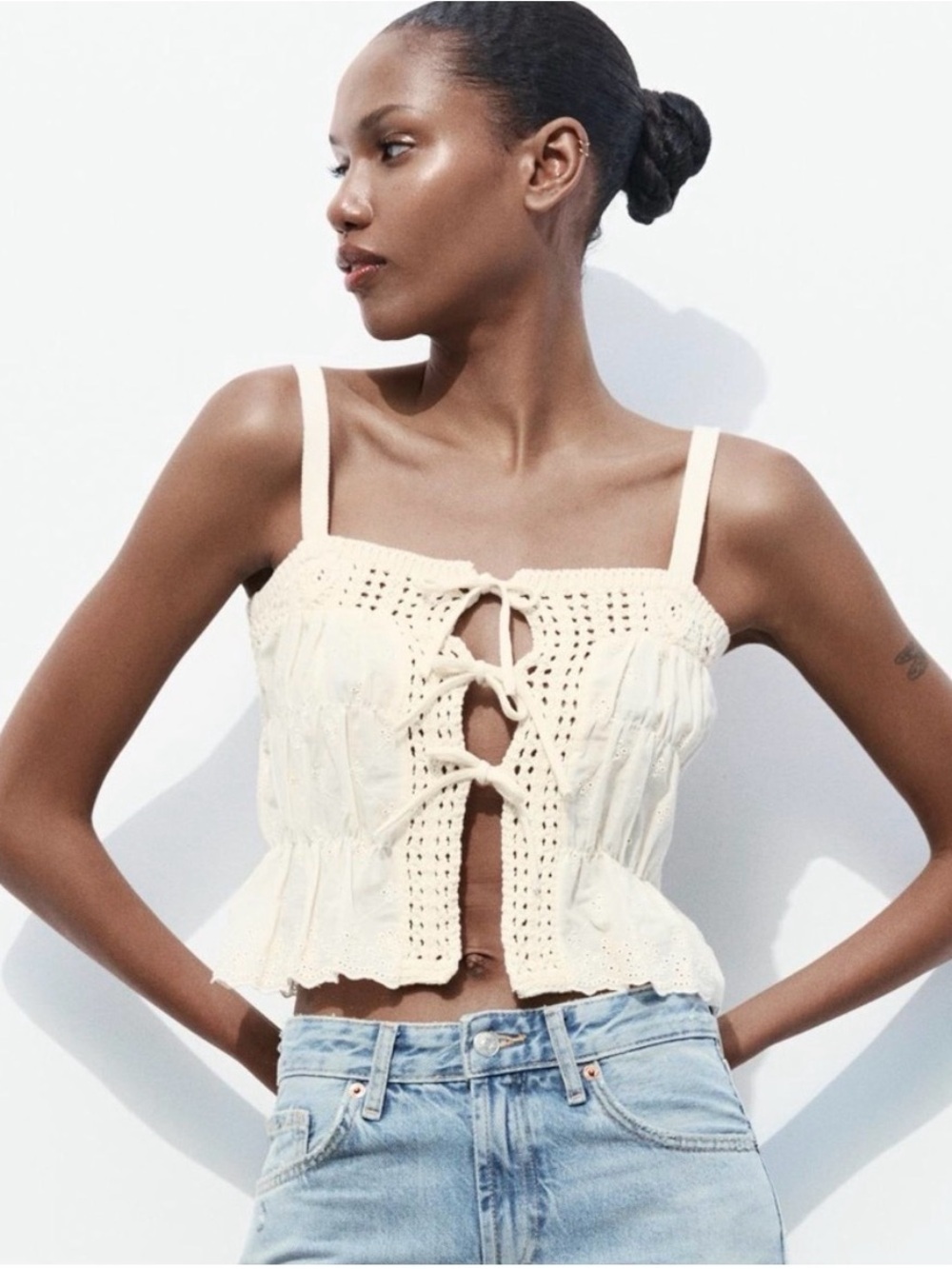 ZARA CROCHET TOP